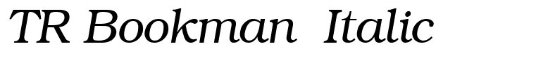 TR Bookman  Italic