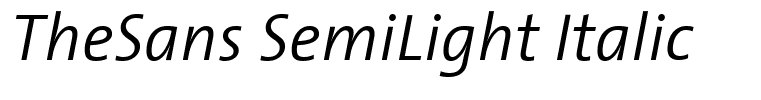 TheSans SemiLight Italic