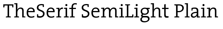 TheSerif SemiLight Plain