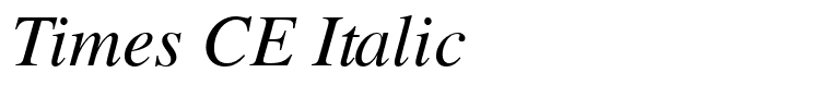 Times CE Italic