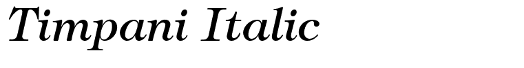 Timpani Italic