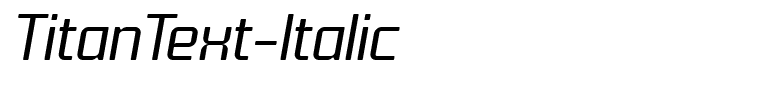 TitanText-Italic