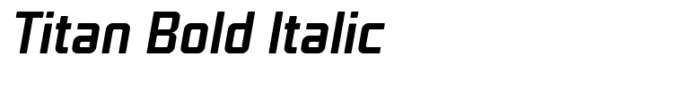 Titan Bold Italic