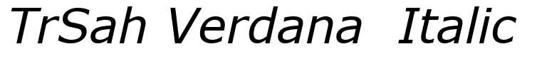 TrSah Verdana  Italic