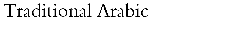 Traditional Arabic