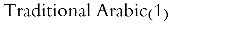 Traditional Arabic(1)