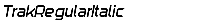 TrakRegularItalic