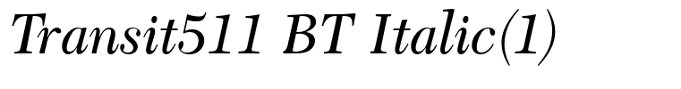 Transit511 BT Italic(1)