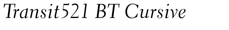 Transit521 BT Cursive