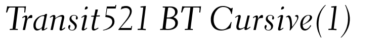 Transit521 BT Cursive(1)