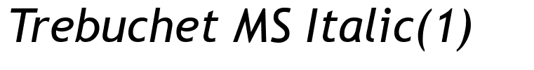 Trebuchet MS Italic(1)