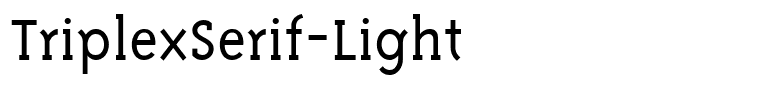 TriplexSerif-Light