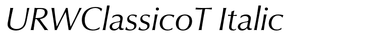 URWClassicoT Italic