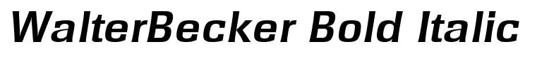 WalterBecker Bold Italic