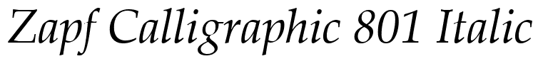Zapf Calligraphic 801 Italic BT(1)