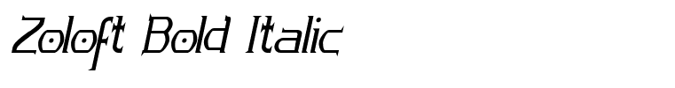 Zoloft Bold Italic