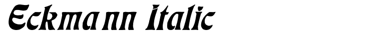 Eckmann Italic