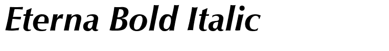 Eterna Bold Italic