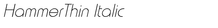 HammerThin Italic