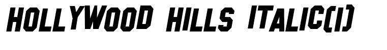 Hollywood Hills Italic(1)