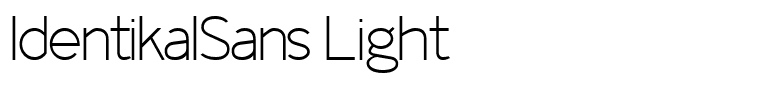 IdentikalSans Light