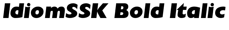 IdiomSSK Bold Italic