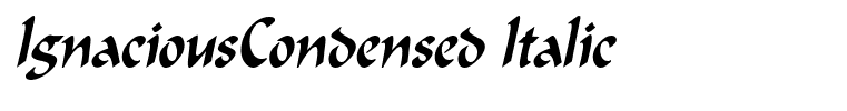 IgnaciousCondensed Italic