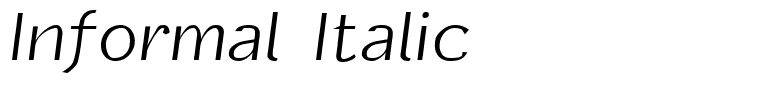 Informal Italic