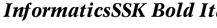 InformaticsSSK Bold Italic