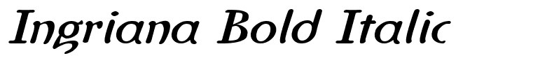 Ingriana Bold Italic