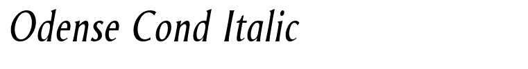 Odense Cond Italic