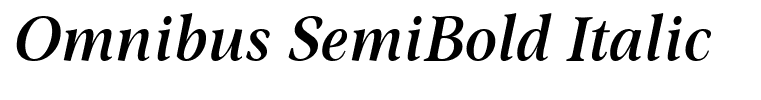 Omnibus SemiBold Italic