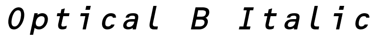 Optical B Italic