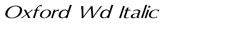 Oxford Wd Italic