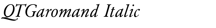 QTGaromand Italic