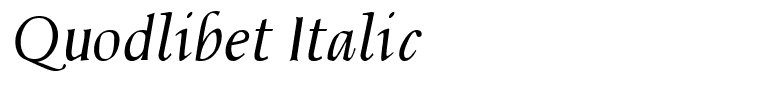 Quodlibet Italic