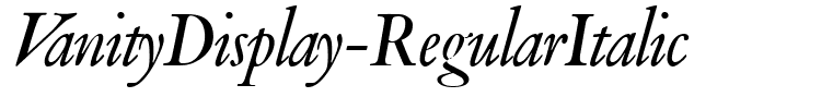 VanityDisplay-RegularItalic