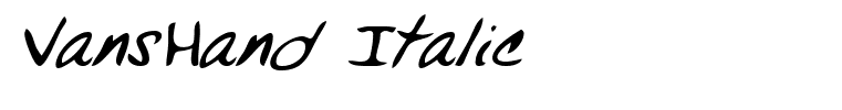 VansHand Italic