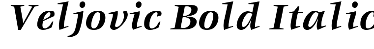 Veljovic Bold Italic