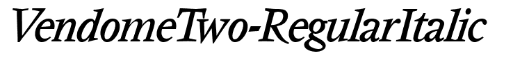 VendomeTwo-RegularItalic