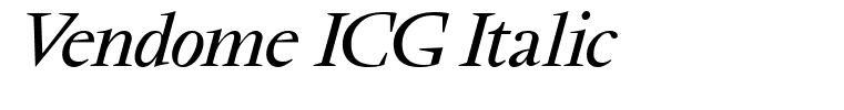 Vendome ICG Italic