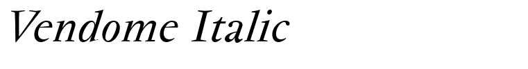 Vendome Italic