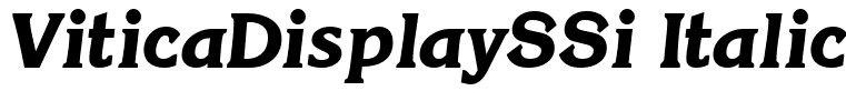 ViticaDisplaySSi Italic