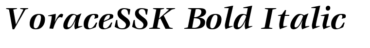 VoraceSSK Bold Italic