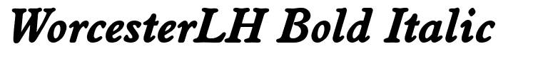 WorcesterLH Bold Italic