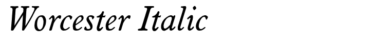 Worcester Italic