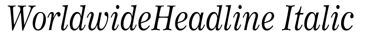 WorldwideHeadline Italic