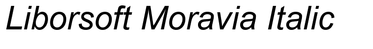 Liborsoft Moravia Italic