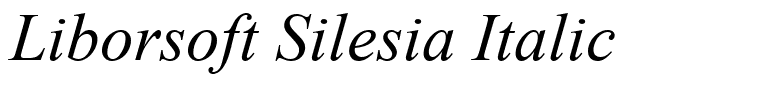 Liborsoft Silesia Italic