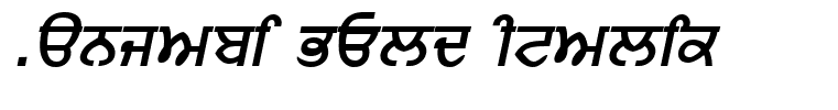 Punjabi Bold Italic